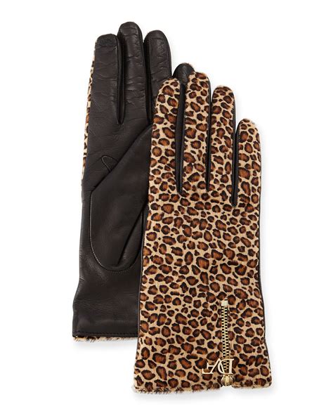 leopard print ladies gloves